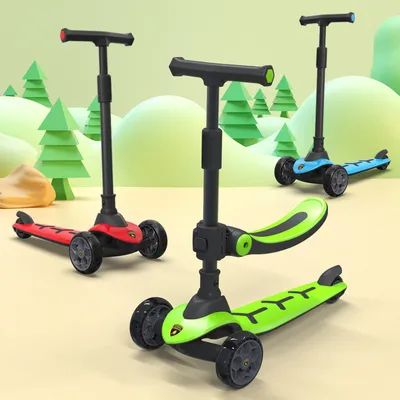 A Scooter That Children Can Sit On Or Ride