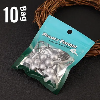 Reinforced Jig Hook 10 PCs Primary Color Lure Fishhooks