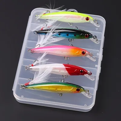 5-piece Boxed Lure Set Cross-border Minnow Bait 9 Cm