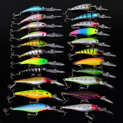 22PC Minoruya Bait Set 3 Types 22 Colors E-commerce Fishing Tackle Bait
