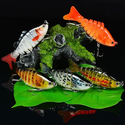 10cm Lure Fishing Bait Plastic Hard Bait Multi-Section Fish With 7 Segments