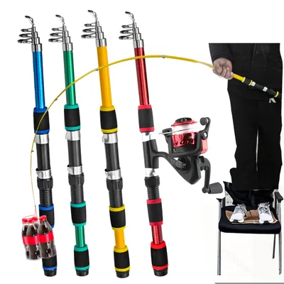 Children's Telescopic Lure Rod Short Section Glass Steel Hard Pack Snakehead Rod Throw 18 M