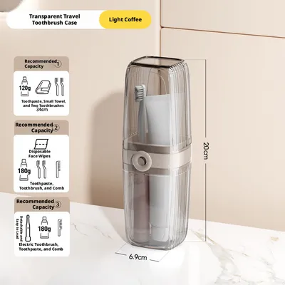 Travel Soap Box-Dental Kit Box [Light Coffee]-1 piece