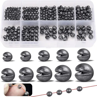 160-Piece Fishing Sinker Set In 10 Different Sizes—Comprehensive Assortment For Various Fishing Conditions And Techniques
