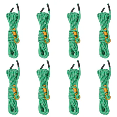   Tent Guy Lines with Rope Tensioners, 8 pcs., Reflective, 4