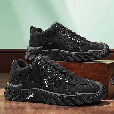 2026 New Arrival Premium Men's Platform Skate Shoes, Non-Slip Wear-Resistant Versatile Casual Athletic Work Shoes