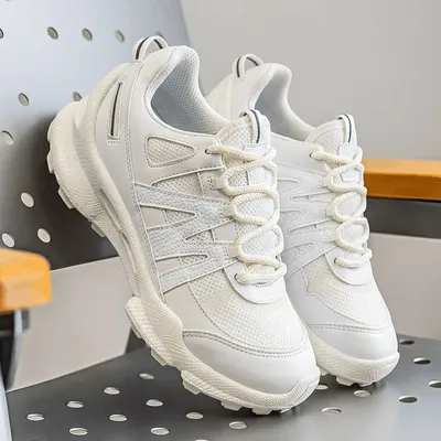 Men's Soft Sole Breathable Sports Walking Shoes, Breathable Cross-Country Running & Outdoor Hiking Shoes For Men
