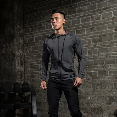 Men's Long-sleeved Stretch Tight Fitness Training Suit