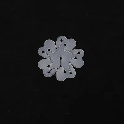 Balloon clip-Plum blossom model-8 * 8 *1cm-transparent white-1 piece