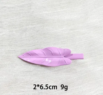 Duck bill clip-leaf-pink-zinc alloy-1 piece