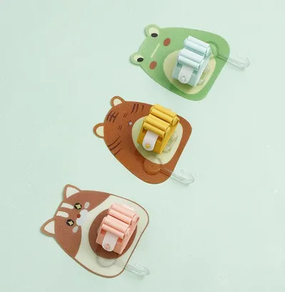 Mop clip hook-single hook Fortune Cat-pink-PP material-1 piece