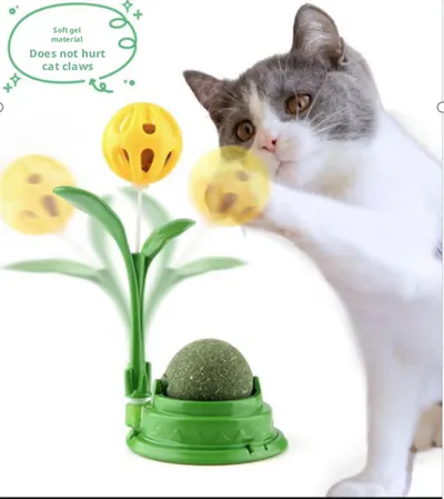 Bell catnip rotating ball-green-PP+TPE-1 piece