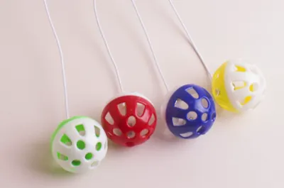 Pet plastic bell ball-random color-1 piece