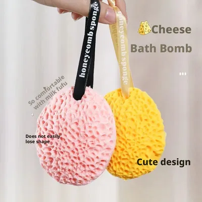 Honeycomb bathing ball-pink-1 piece