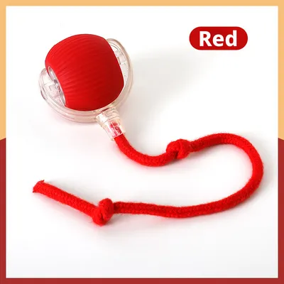 Cat rolling ball-red-1