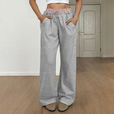 Straight-leg Trousers Casual Pants For Women