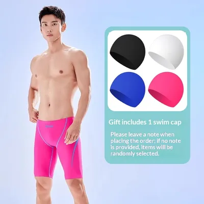 Five-point Flat-angle Professional Quick-dry Competition Training High-end Men's Knee-length Swimming Trunks