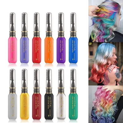  Popular Ear Hanging Highlight Disposable Hair Dye Gradient Color Grandma Gray Blue Purple White Green