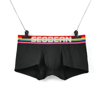  Men's Boxer Briefs Mid-low Waist Belly-contracting Boxer Briefs