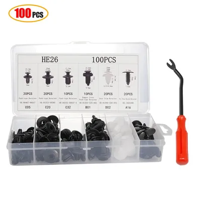 100PCs Car Universal Boxed Buckle Combination Set