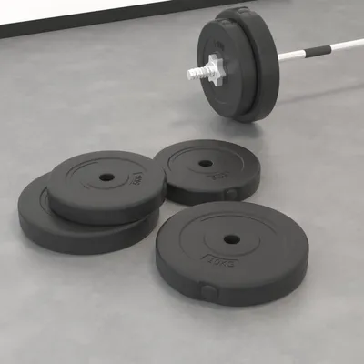   weight plates, 4 pcs. Cement;   weight plates, 2