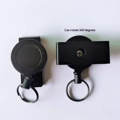 360-degree Rotating Outdoor Carabiner With Retractable Steel Cable