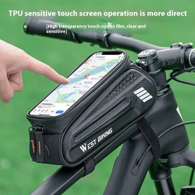 Bicycle Upper Tube Hard Shell Front Beam Bag