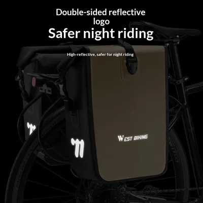 Western Rider Bicycle Rack Pannier, Waterproof Rear Seat Bag With Quick-release Buckles, Rack Pannier For Sichuan-Tibet Cycling Gear