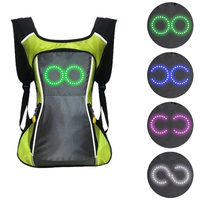 Colorful And Stylish LED Backpack With MusicSynchronized Dynamic Lighting Effects, Adjustable Shoulder Straps, Suitable For NightRunning, Cycling, And Skateboarding