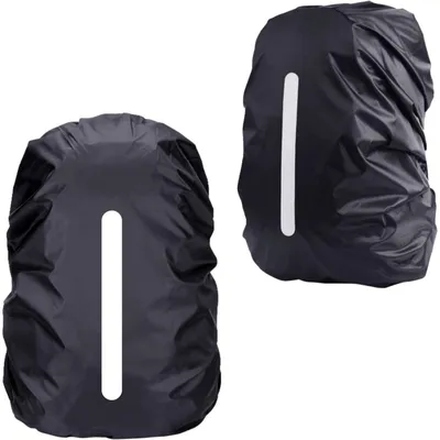 2-Pack Rain Cover For Backpack, School Backpack, Rain Cover For School Bag, Backpack Protector, Rain Cover, Water Protection For Outdoor Activities, Camping, And Hiking With Reflective Stripes