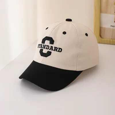 Children's Multi-color Creative C-shaped Letter Embroidery Adjustable Fashionable Casual Bowler Baseball Cap Suitable For Travel And Sports