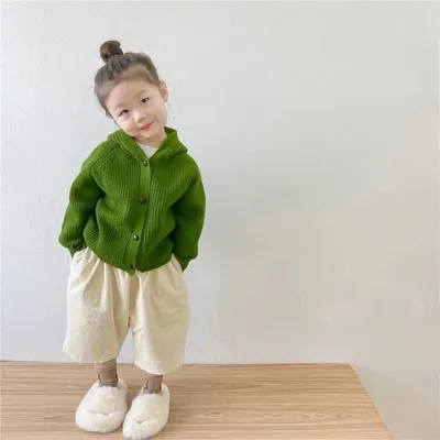 Autumn And Winter Sweater Boys And Girls Hooded Children Fashionable Stylish Cardigan Jacket