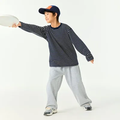 DK Kids' Japanese-Style Retro Striped Base Layer T-Shirt