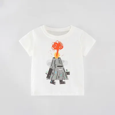 Children's Cartoon-Print Crew-Neck Base-Layer T-Shirt
