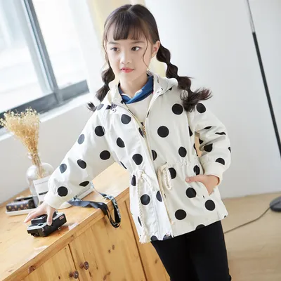 Baby Casual Tops, Baby Wear, Children's Western Style Polka Dot Jacket