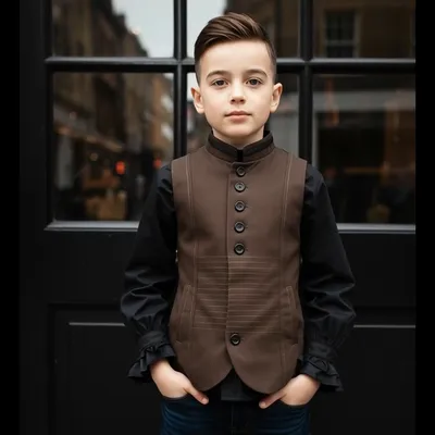 Boys  Vest Formal  Boy Wedding Ring Bearer Velvet Waistcoat Age 3-9Y