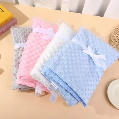 Soft Double-layered Thermal Blanket Textured Puffed Surface
