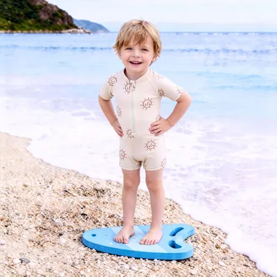 Boys Fresh-Style One-Piece Sun-Protection Swimsuit