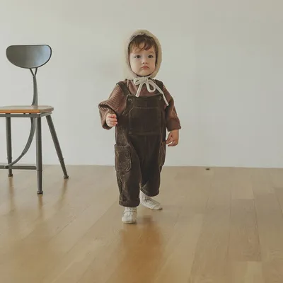 Autumn And Winter Infant Lamp Wick Corduroy Overalls Suit