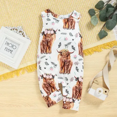 Animal Print Jumpsuit New Sleeveless Jumpsuit Infant