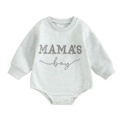 Round-neck Long-sleeve Letter-embroidered Triangle Bodysuit