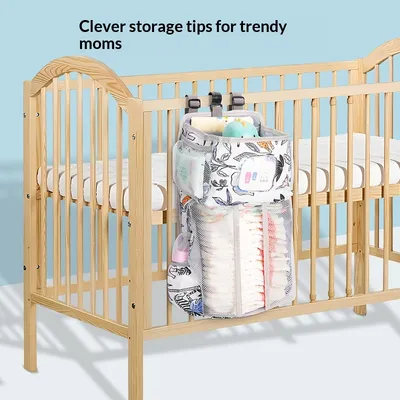 Portable Crib Hanging Bag Multi-functional Crib Storage Organizer