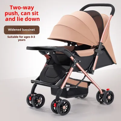 Two-way Baby Stroller, Sit And Lie, Foldable Lightweight Stroller