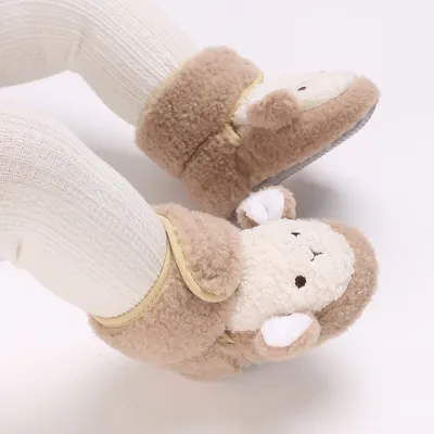 0-12 Months Old Male And Female Baby Thickened Non-slip Cartoon Cotton Shoes