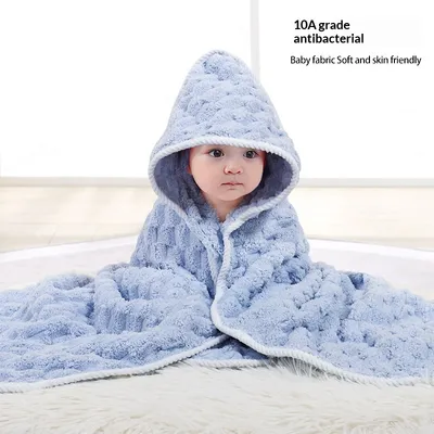 Children's Cartoon Hooded Bathrobe Blanket