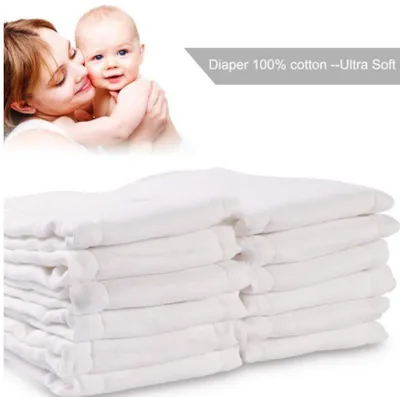Absorbent Pleated Side Leakage Washable Reusable Diapers