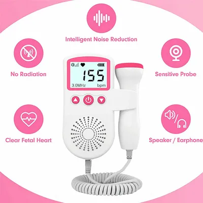 Fetal Doppler Detektor Baby Herzschlag Rate Sonde Prnatale Monitor Ultraschall