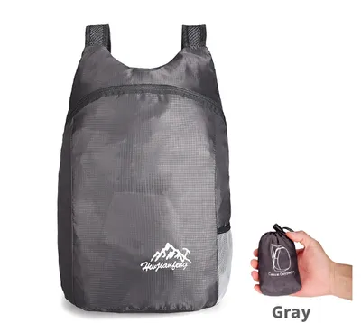 Folding backpack-gray model-1 piece