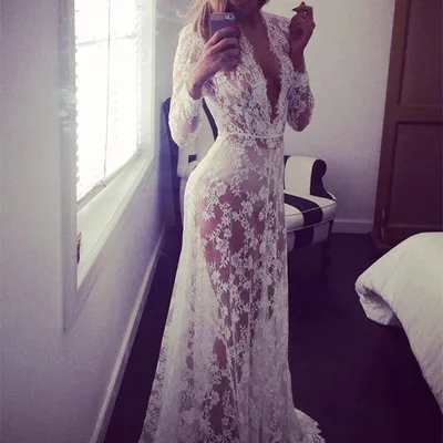 Pregnant Dress Pajamas Lace Maternity Dress Women