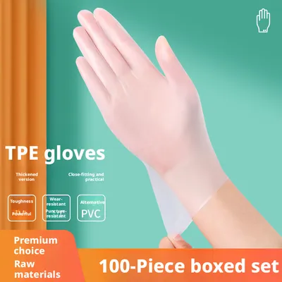 Disposable gloves-TPE food grade-100 L size-Box